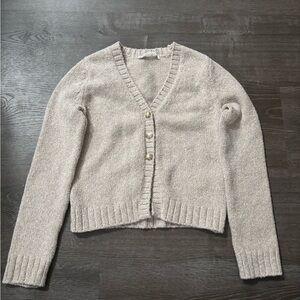 Abercrombie & Fitch Light Beige Cardigan Sweater